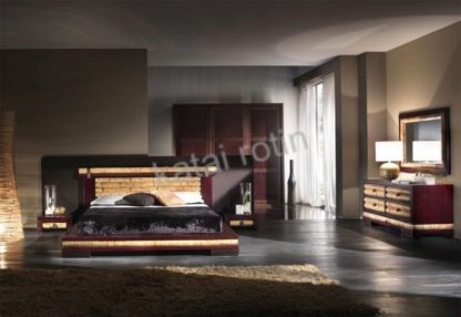 Chambre à coucher en bambou bicolore 2